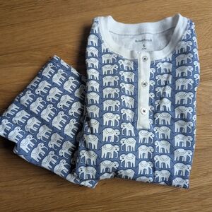 Roller Rabbit Gray Elephant Print Kids Pajamas